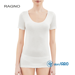 Maglia donna Ragno mezza manica cotone lana 075457-072457