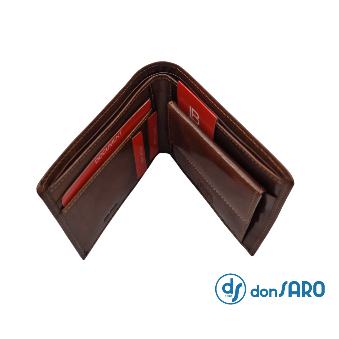 Portafoglio Uomo In Pelle - Vera Pelle - Porta Tessere 6 Tasche Porta Carte - Foto 2