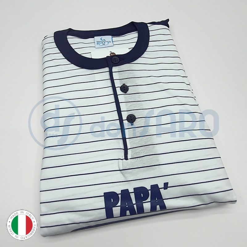 Pigiama uomo manica lunga cotone, Gary Famiglia L60100 – Donsaro
