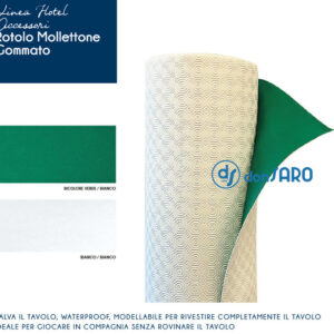 Mollettone proteggi tavolo gommato impermeabile largo 140