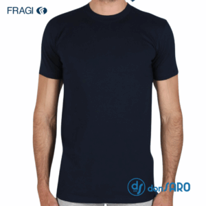 Maglia uomo cotone mezza manica girocollo Blu Fragi America