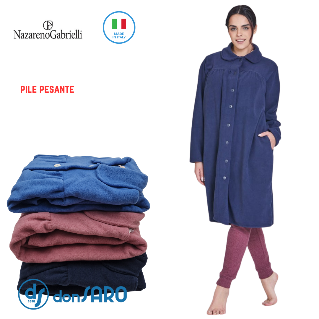 Vestaglia Donna Pile Pesante Abbottonata Nazareno Gabrielli – Donsaro