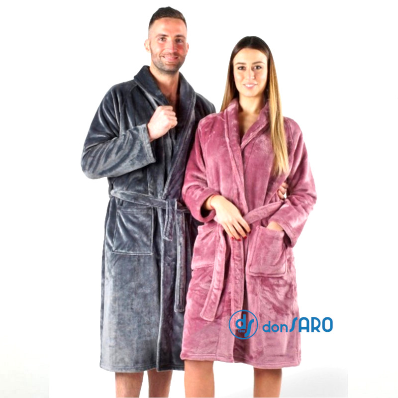 Vestaglia unisex coral micropile effetto Cashmere, Jolie Unito