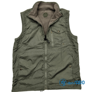 Gilet uomo multitasche double-face pile cerata, Fordocks
