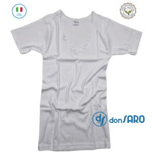 Maglia intima donna manica corta cotone, Chiara 47
