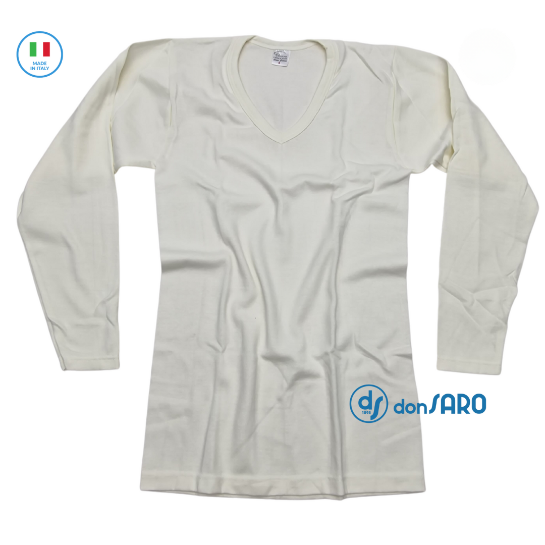 Maglia Lana Cotone Irge Maglie Intime Uomo IRGE Lana E Cotone | Pacco Da 3, Girocollo E Scollo V, Per Autunno/Inverno Maglia Milan - Foto 4