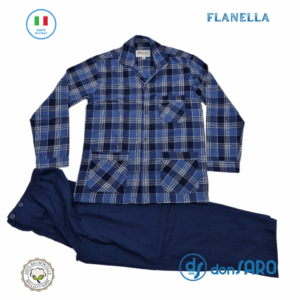Pigiama di flanella uomo made in Italia, Rivela Trieste