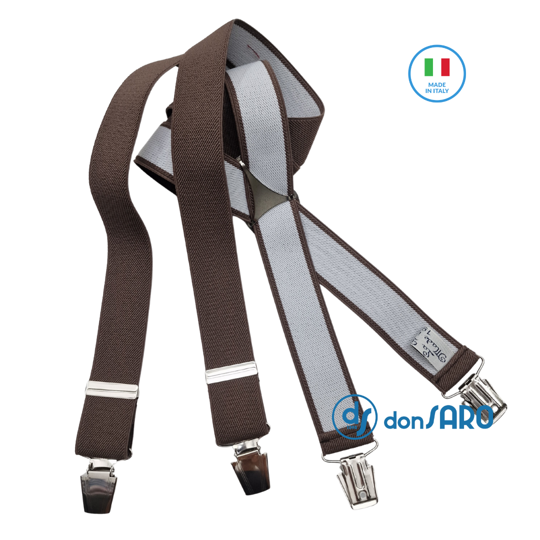 Bretelle uomo con Clips tinta unita made Italia Duomo Fortex – Donsaro