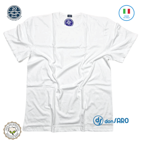 T-shirt uomo manica corta cotone taglie forti, 20 nodi 1002