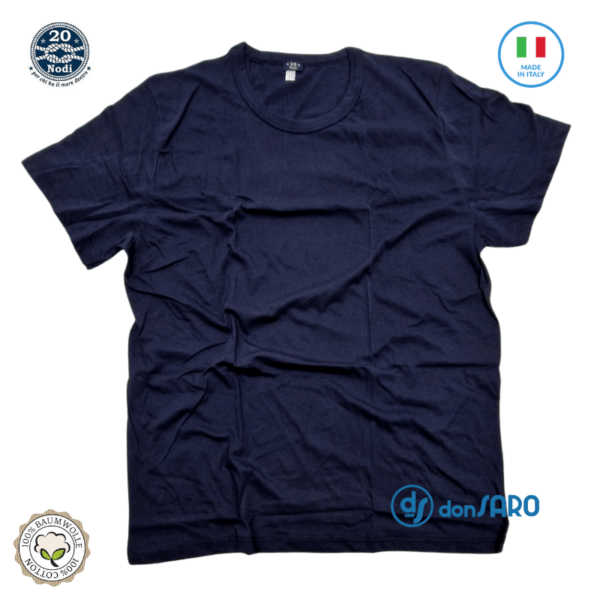T-shirt uomo manica corta cotone taglie forti, 20 nodi 1002 - immagine 2
