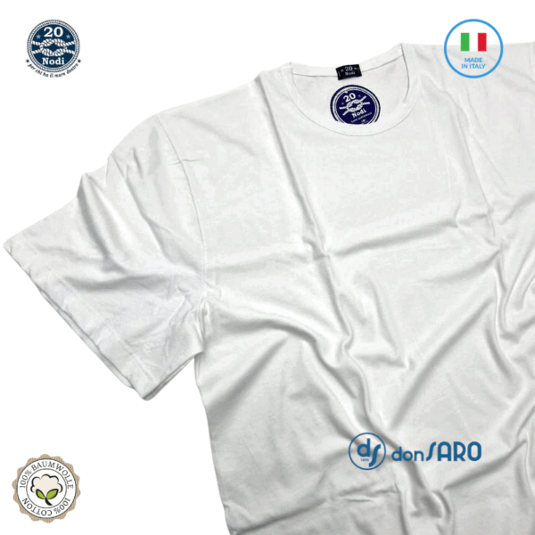T-shirt uomo manica corta cotone taglie forti, 20 nodi 1002 - immagine 4