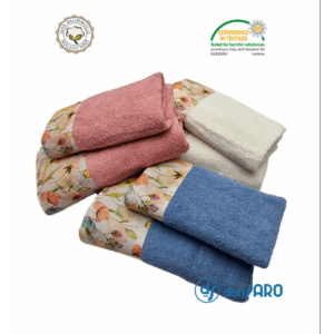 Coppia asciugamani spugna balza stampa digitale, Papaveri