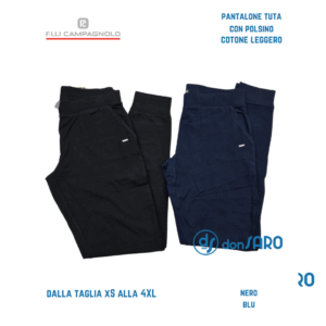 Pantalone tuta donna cotone con polsino Campagnolo 4K181-6