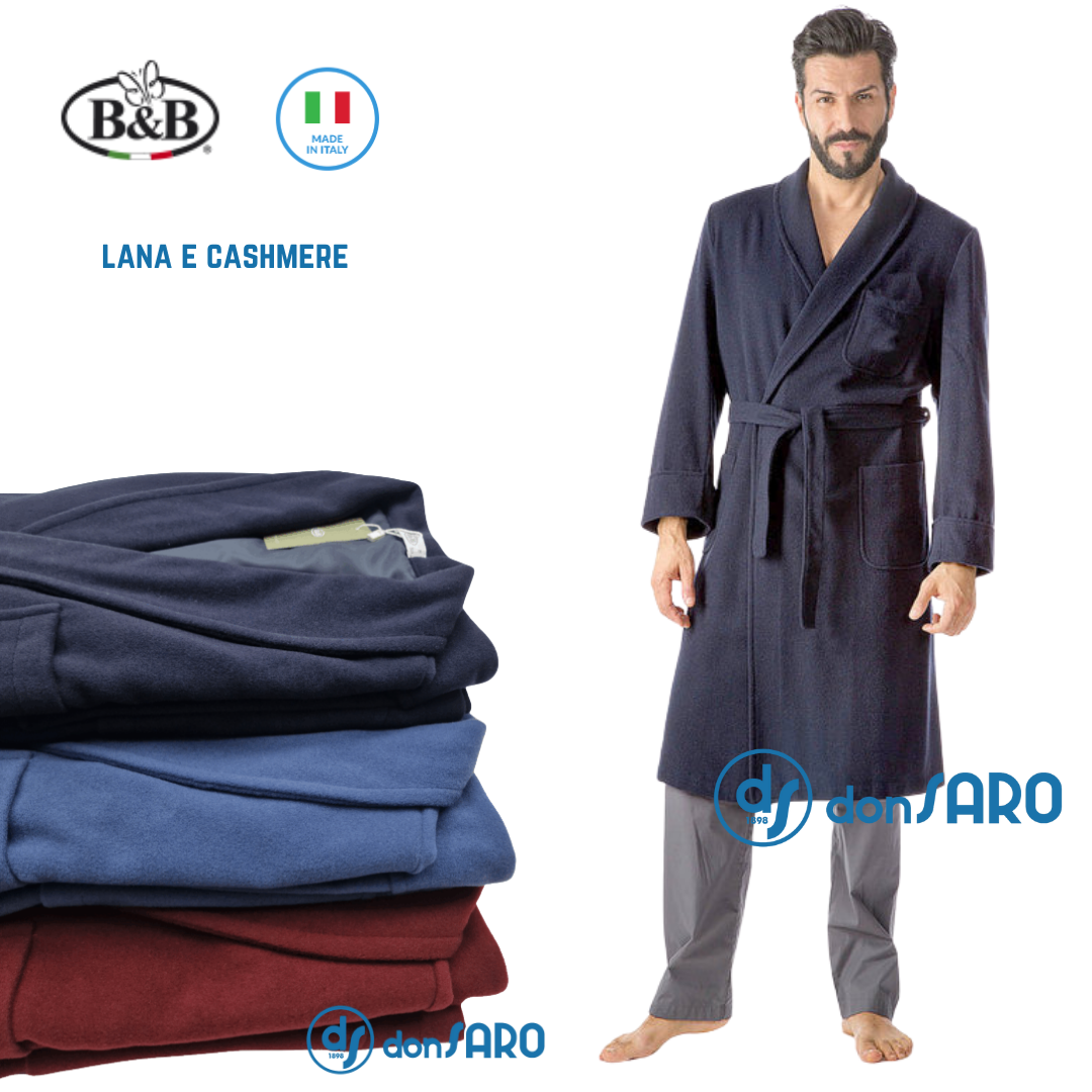 Vestaglia uomo in Lana Cashemere Made in Italy Europa – Donsaro