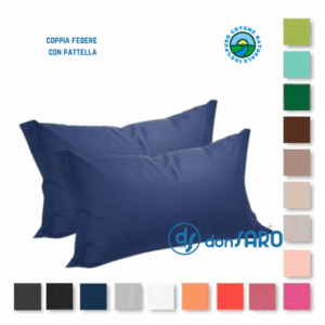 Coppia federe cuscino in puro cotone art. Brivido