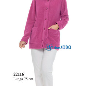 Giacca camera donna pile abbottonata calda morbida B&B 22116