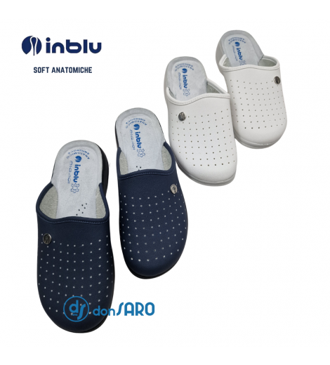 Pantofole uomo soft anatomiche plantare pelle, INBLU Sanman