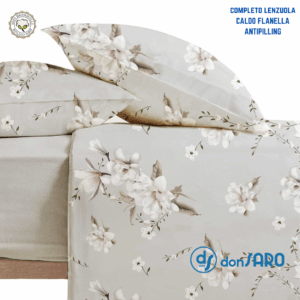 Completo Lenzuola Matrimoniale Flanella Antipilling Malva