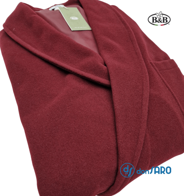 Vestaglia uomo lana cashmere tinta unita, B&B Europa - immagine 6