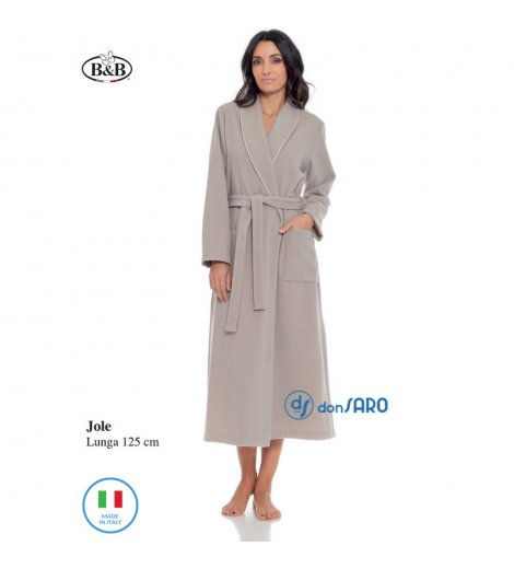 Vestaglia donna lana e cashmere collo scialle, B&B Jole – Donsaro