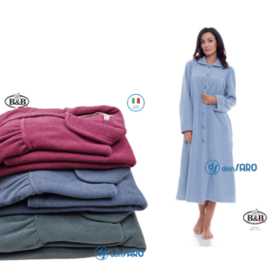 Vestaglia donna abbottonata e sprono pile pesante, B&B 19249