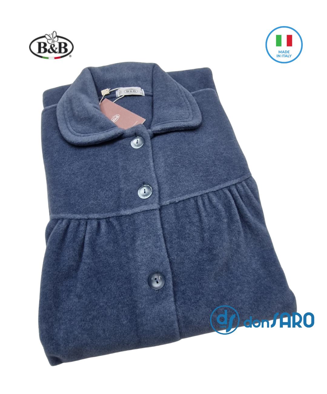 Vestaglia donna abbottonata e sprono pile pesante, B\u0026B 19249 � Donsaro