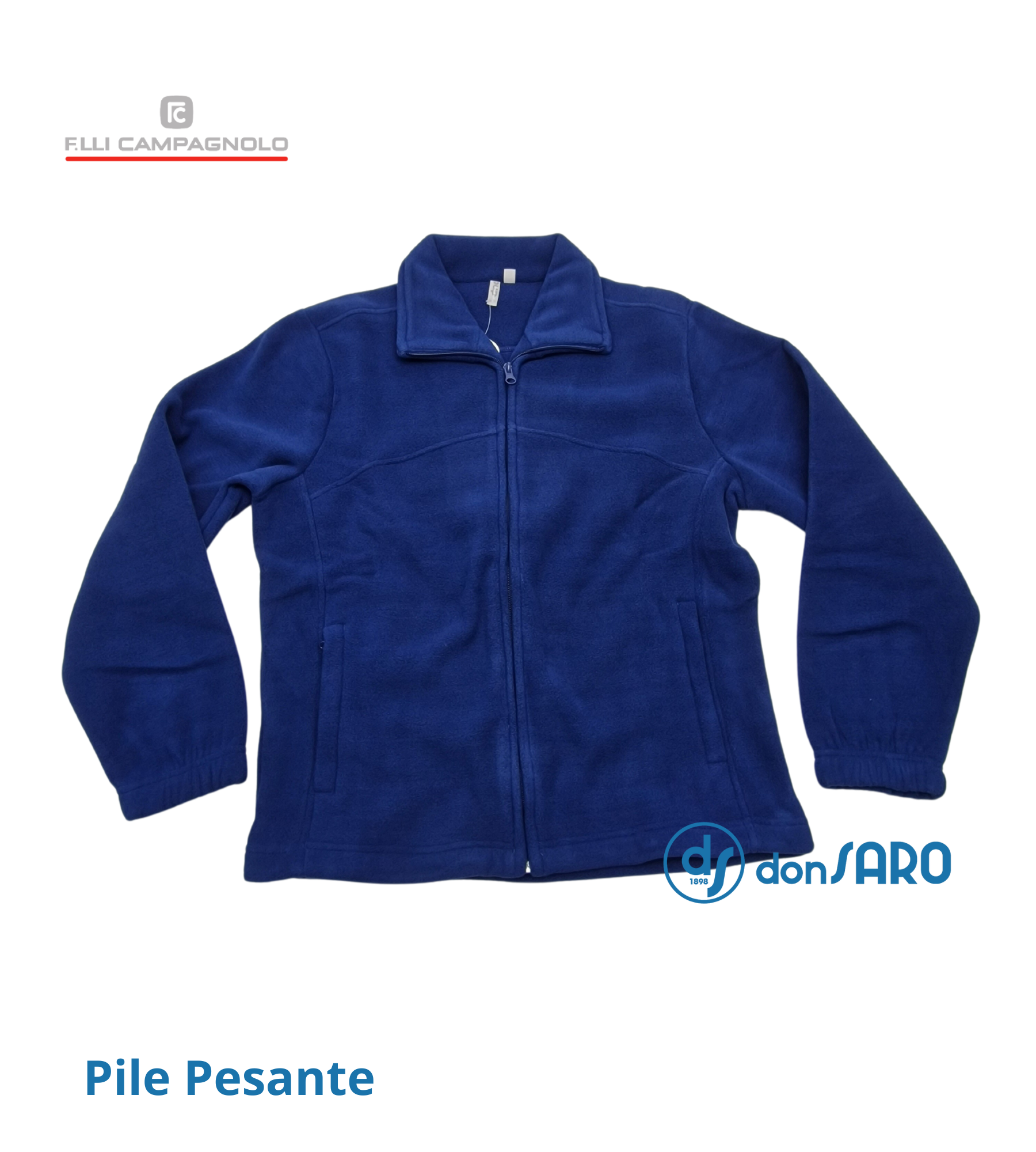 Felpa uomo pile pesante con cerniera, Campagnolo 4B101-7 – Donsaro