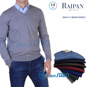 Pullover uomo lana collo V Raipan 552