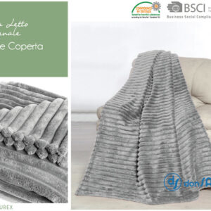 Plaid tinta unita costa larga super soft – modello Fluid