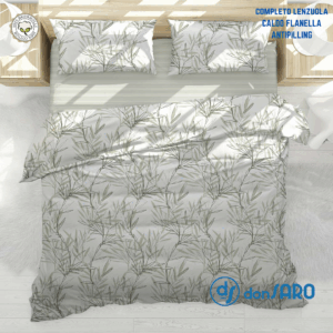 Completo lenzuola flanella matrimoniale Palmera