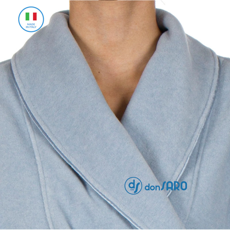 Vestaglia donna lunga pile e viscosa collo scialle B&B 17200 – Donsaro