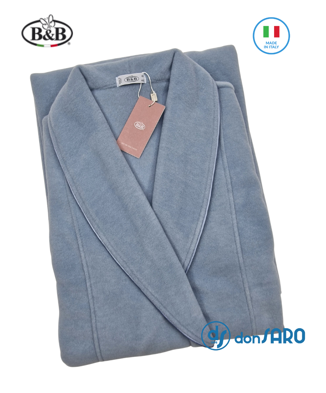 Vestaglia donna lunga pile e viscosa collo scialle B&B 17200 – Donsaro