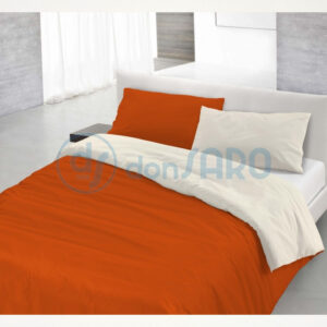 Parure copripiumino Bicolor Audrey tinta unita, elegante e resistente