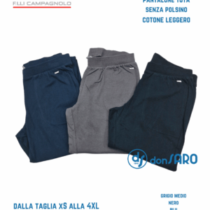 Pantalone tuta donna cotone senza polsino Campagnolo 4L361-6