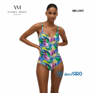 Costume bagno intero snellente tropicale, Ysabel Mora 83027