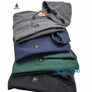 Felpa uomo con cappuccio tinta unita, Navyblue 322