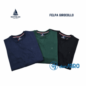 Felpa uomo tinta unita girocollo, Navyblue 315