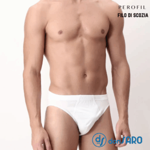 Slip basso uomo Perofil Ghibli in Filo di Scozia bianco