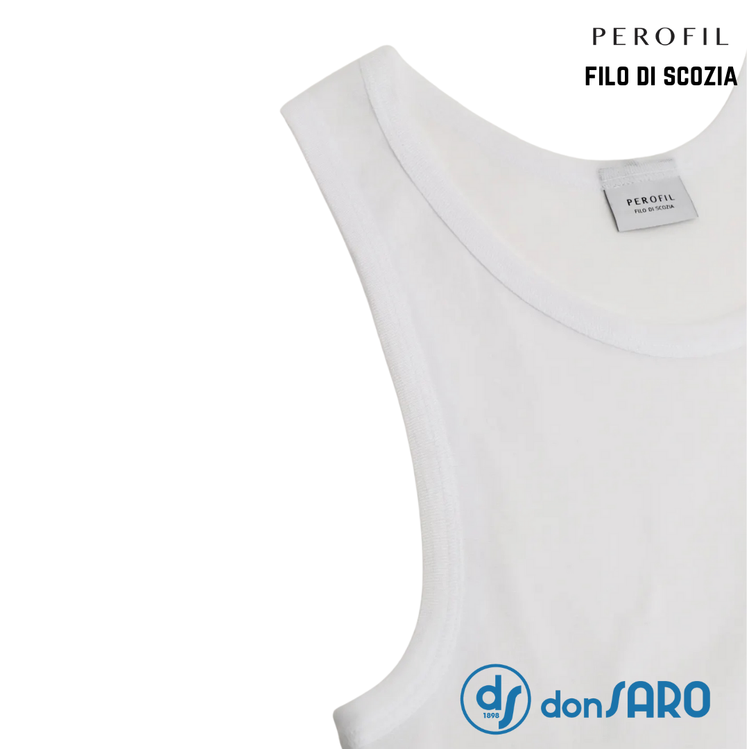 Canottiera Uomo PEROFIL Spalla Larga Filo Scozia offerta – Donsaro