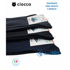 Calza uomo piquet lunga traspirante cotone tactel CIOCCA 400