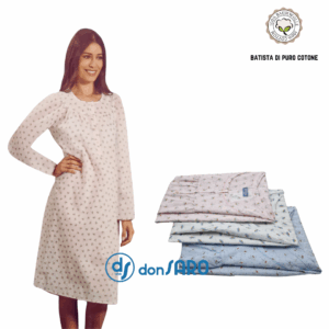 Camicia notte donna batista manica lunga Linclalor 130843
