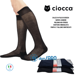 Calze uomo lunghe lisce Ciocca filo scozia super leggere 311