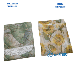 Tenda zanzariera confezionata a stampa Foglia o Girasoli
