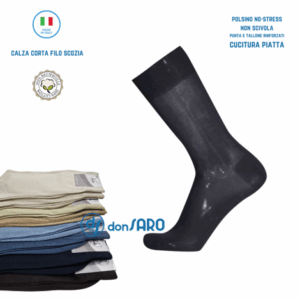 Calza uomo corta in filo di scozia, ALA 60