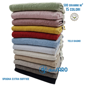 Telo bagno super spugna da 500 grammi SOPHIE