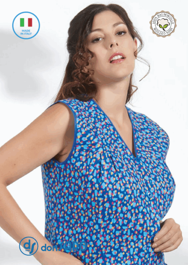 Copriabito donna senza maniche con bottoni, Emmesse 0416 - immagine 2