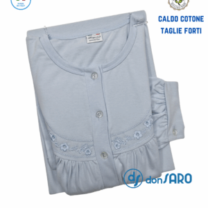 camicia notte donna calibrata caldo cotone lingerdor 10504