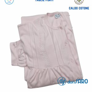 Camicia notte donna calibrata caldo cotone Pompilii 10506