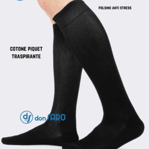 Calza uomo piquet lunga traspirante cotone tactel CIOCCA 400