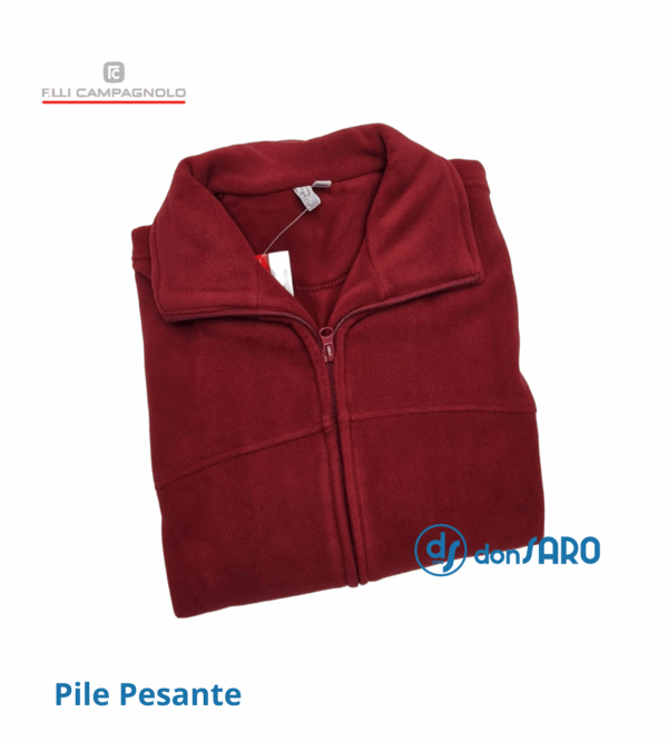 Felpa uomo pile pesante con cerniera, Campagnolo 4B101-7 - immagine 3